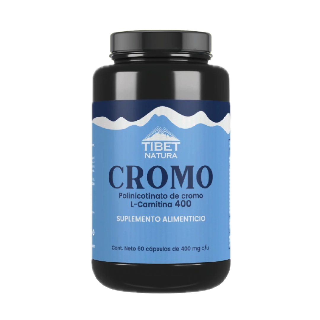 Cromo Especial - Carnitina + Polinicotinato de Cromo - 60 cápsulas con 400 mg c/u