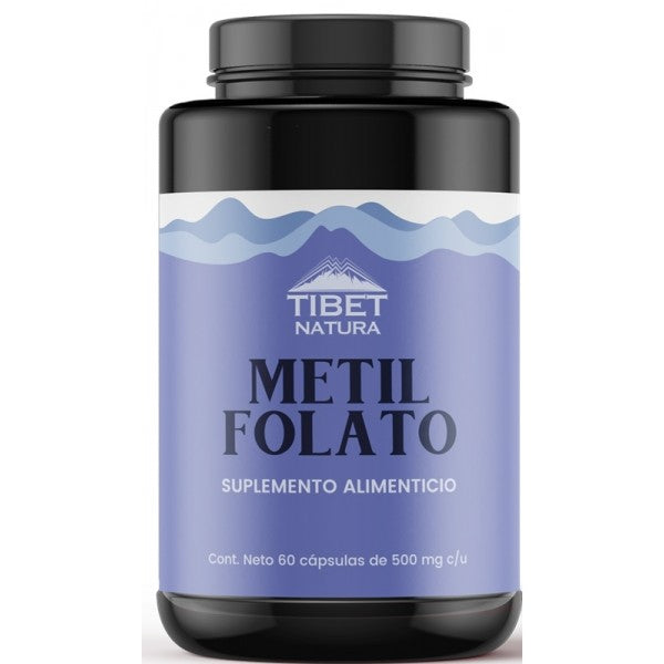 Metil folato - Levadura + Brocolí + Estearato de Magnesio con 60 Cáps de 500 mg c/u