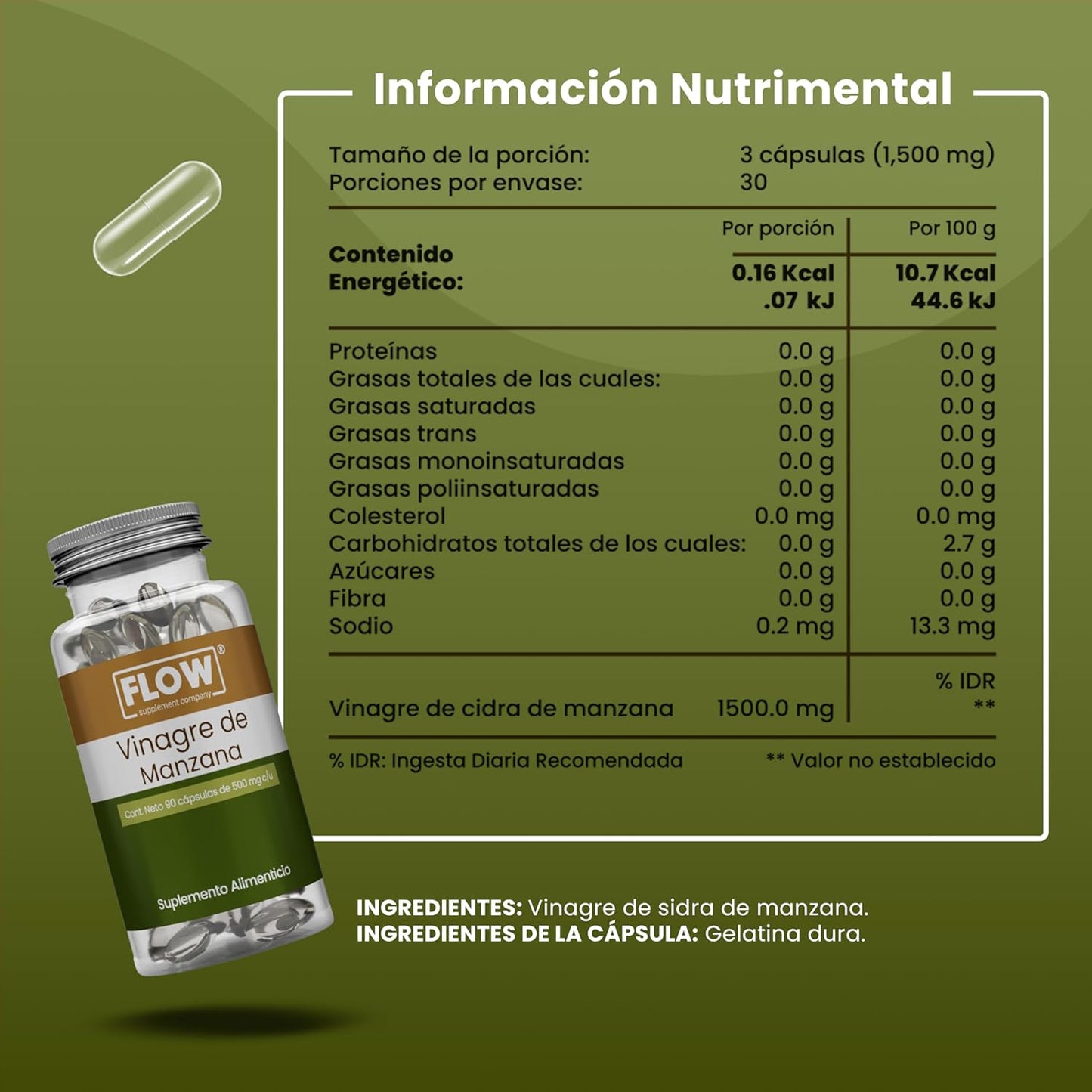 VInagre de Manzana + Vitamina B + Vitamina C