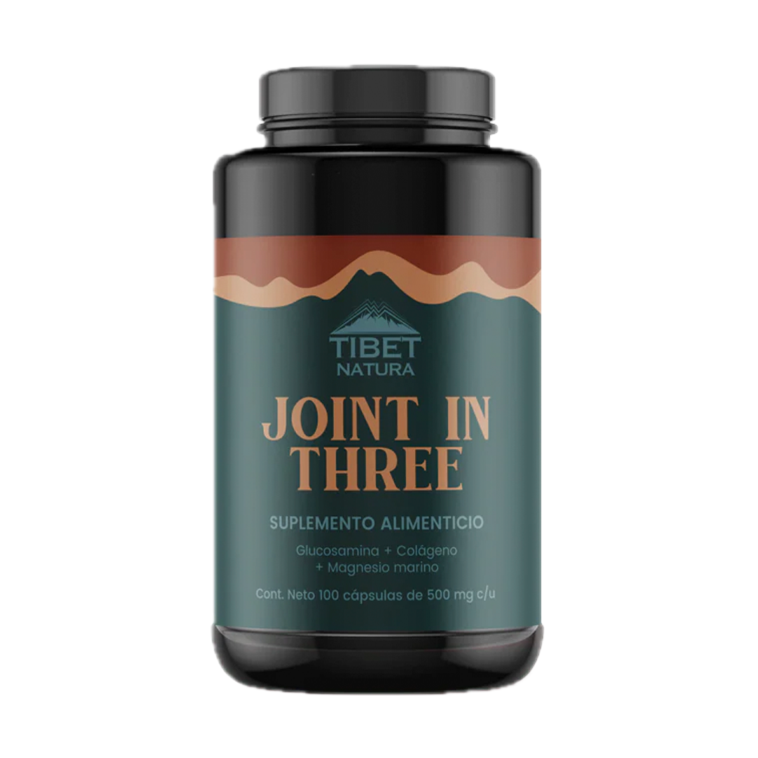 Joint In Three - Glucosamina, Colágeno Hidrolizado Puro y Magnesio - 100 cápsulas 500 mg c/u
