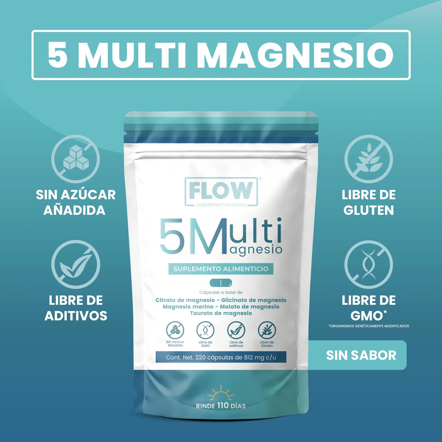 5 Multi Magnesio – Suplemento con 5 formas de magnesio para bienestar integral