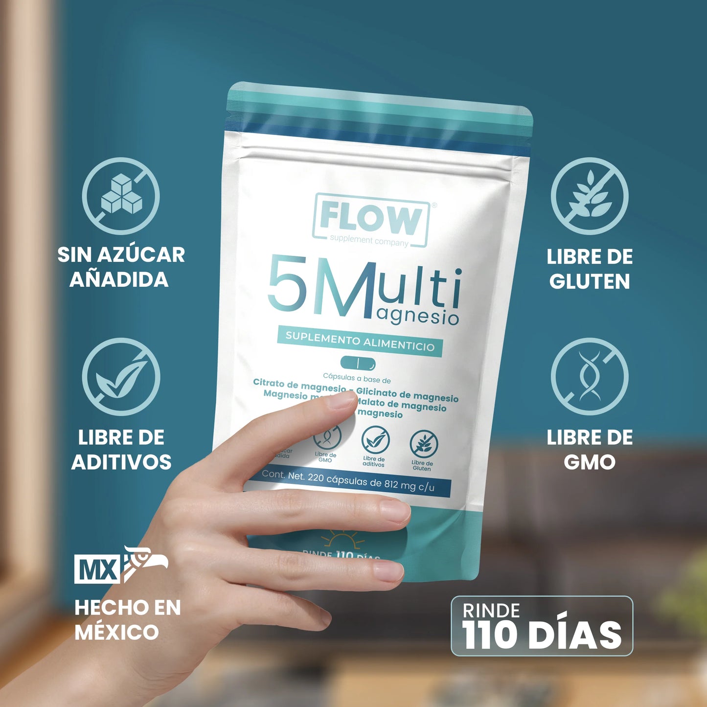 5 Multi Magnesio – Suplemento con 5 formas de magnesio para bienestar integral