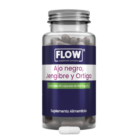 Ajo Negro + Jengibre + Ortiga / 90 cápsulas de 500 mg c/u