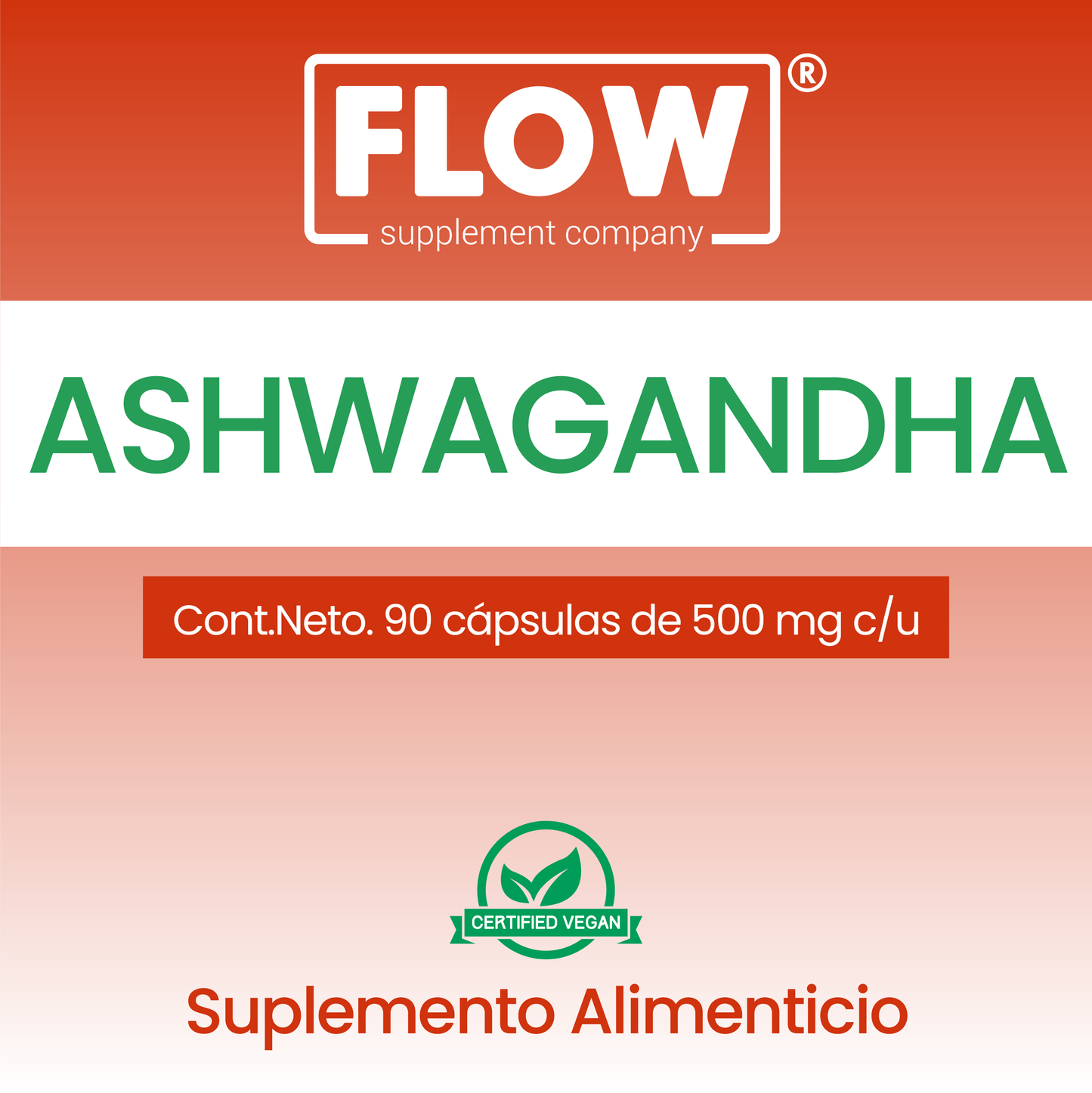 Ashwagandha / 90 cápsulas de 500 mg c/u