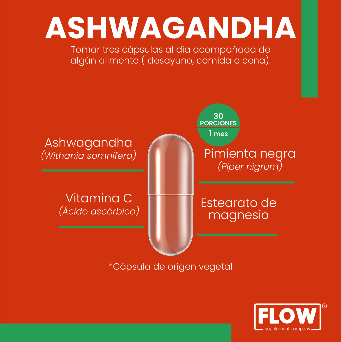 Ashwagandha / 90 cápsulas de 500 mg c/u