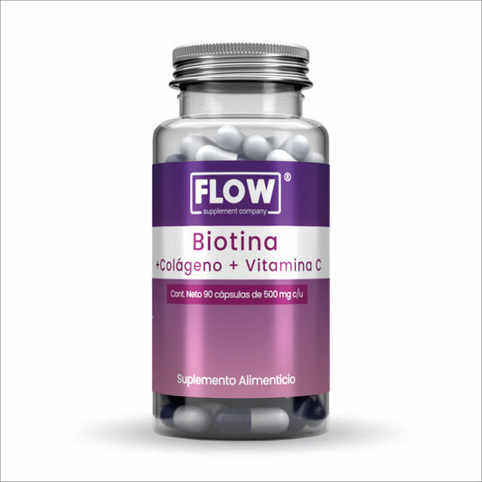 Biotina + Colageno + Vitamina C / 90 capsulas de 500 mg c/u