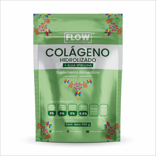 Colágeno Hidrolizado Con Spirulina de 500 gr