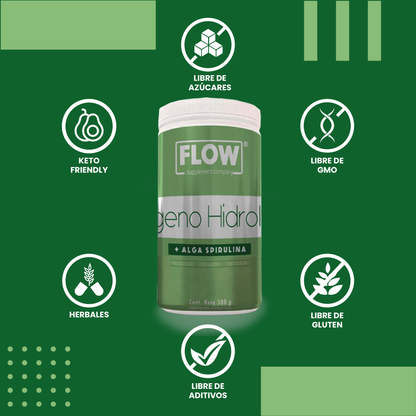Colágeno Hidrolizado Con Spirulina de 500 gr