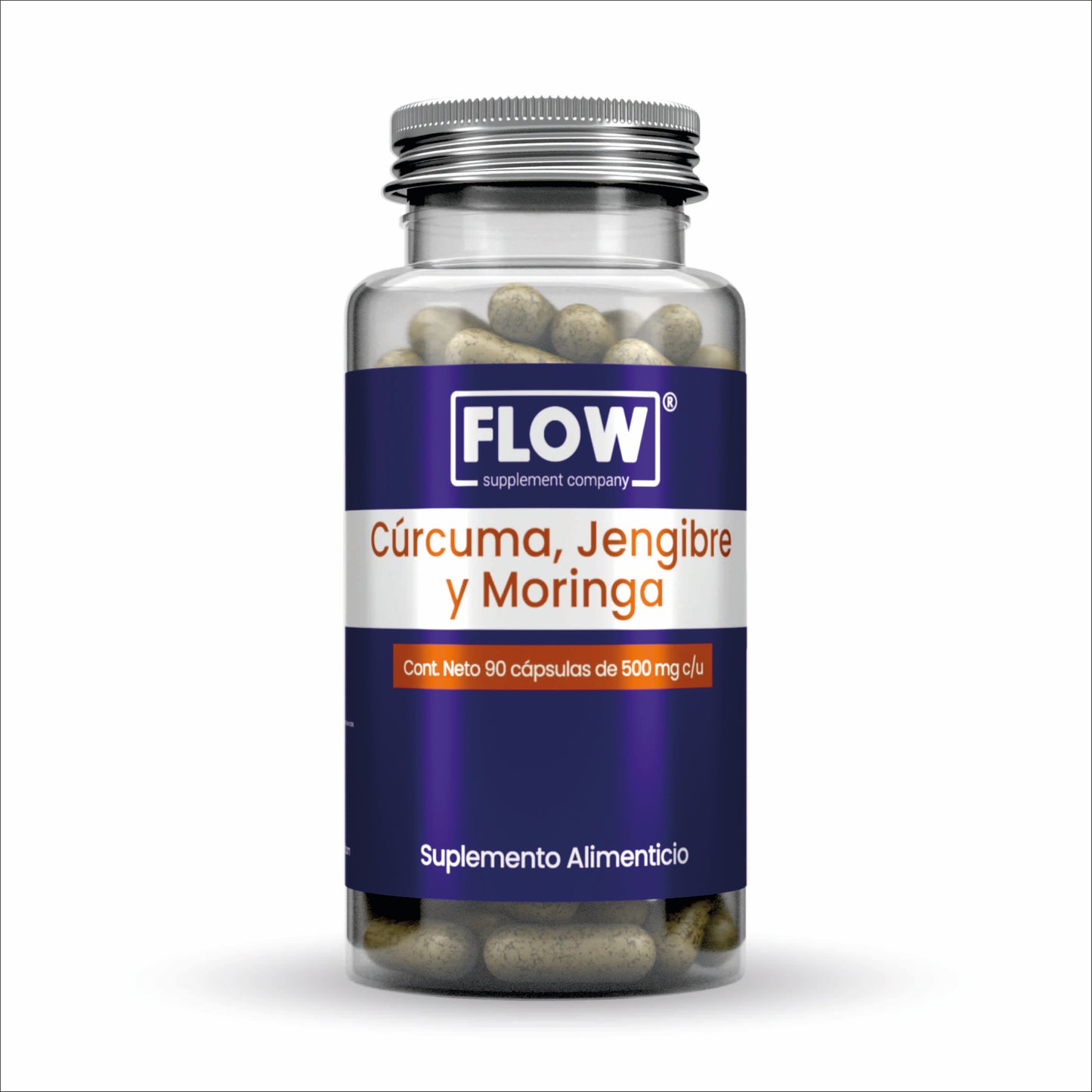 Cúrcuma + Jengibre + Moringa / 90 cápsulas de 500 mg.