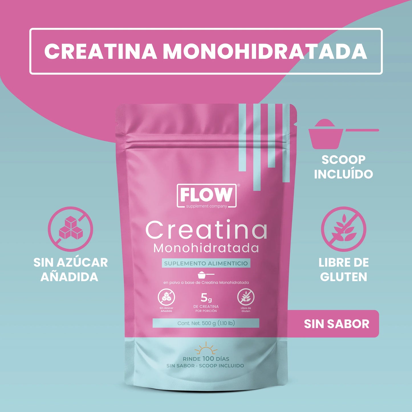 Creatina Monohidratada 100% Pura | Suplemento para Rendimiento y Fuerza