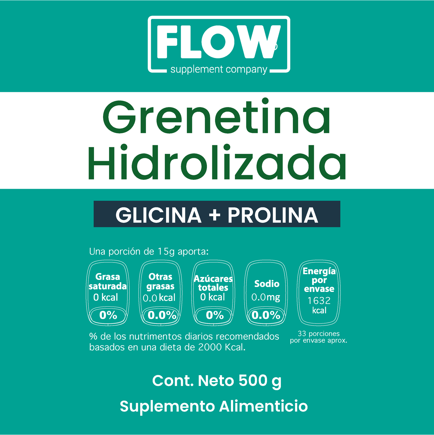 Grenetina Hidrolizada de 500 gr.