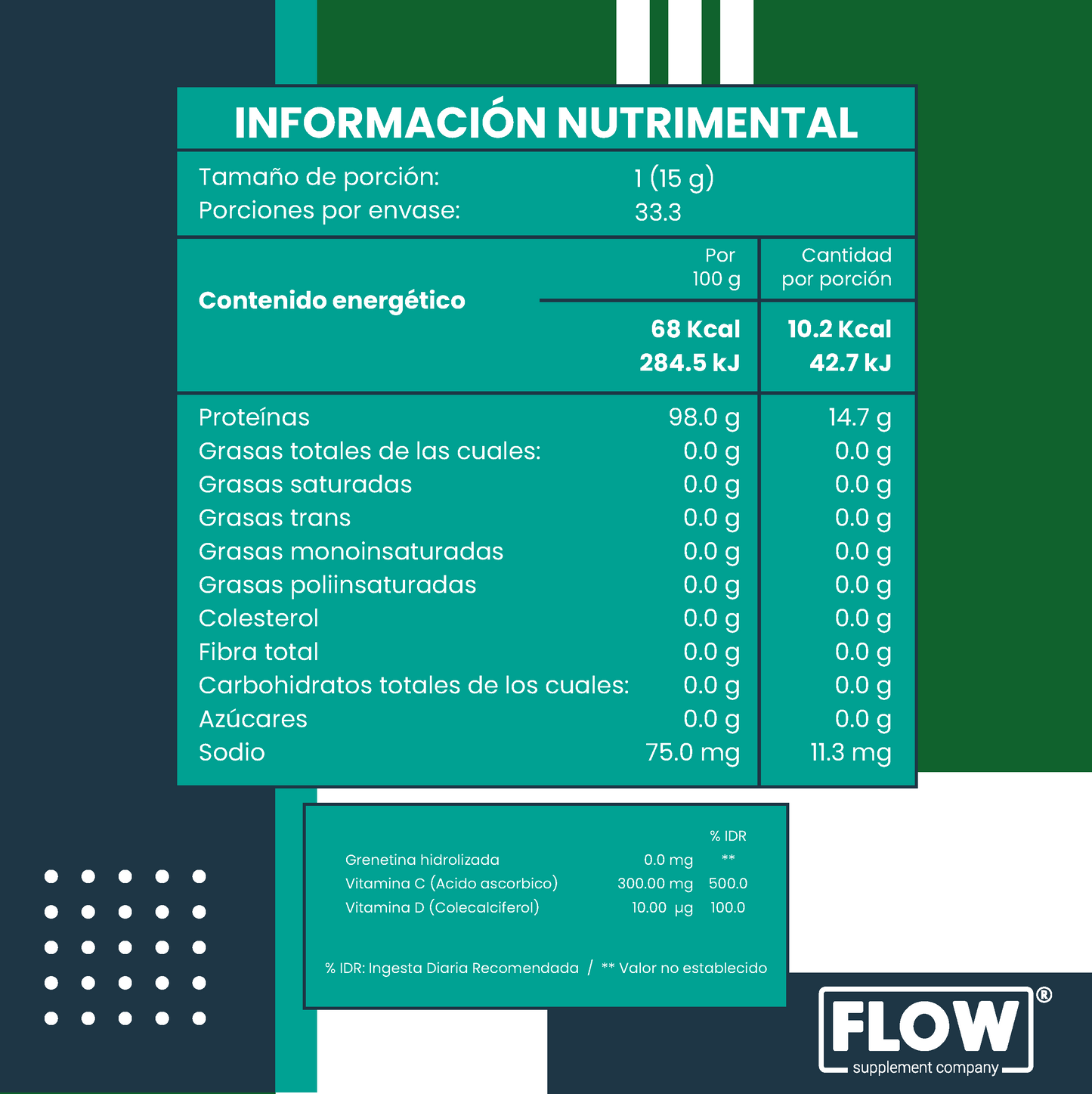 Grenetina Hidrolizada de 500 gr.