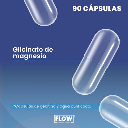 Glicinato de Magnesio / 90 cápsulas de 500 mg. c/u