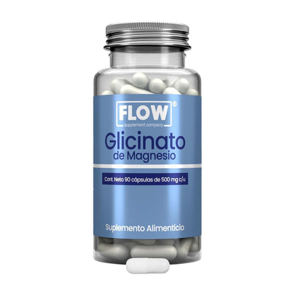 Glicinato de Magnesio / 90 cápsulas de 500 mg. c/u