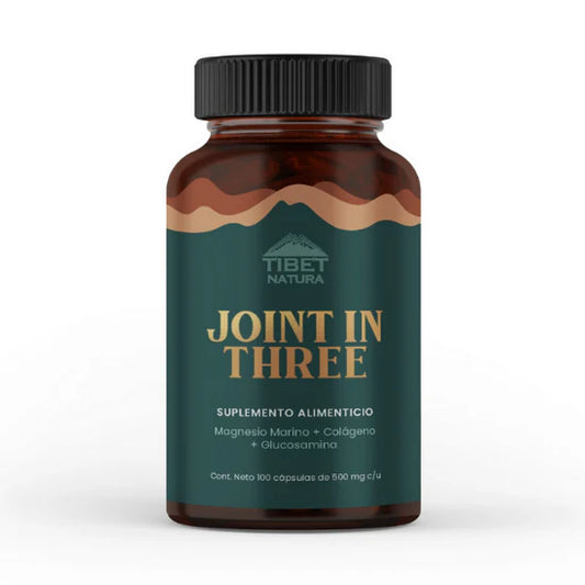 Joint In Three - Glucosamina, Colágeno Hidrolizado Puro y Magnesio - 100 cápsulas 500 mg c/u