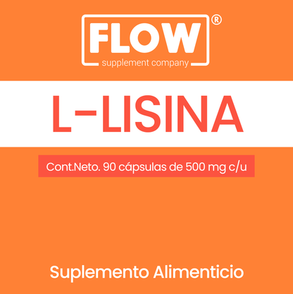L - lisina / 90 cápsulas de 500 mg c/u.