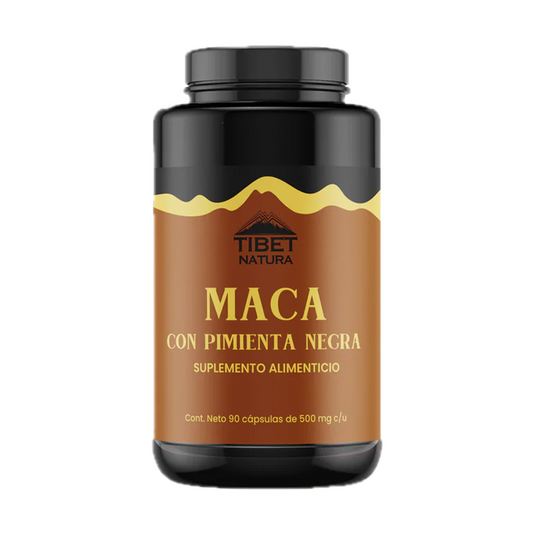 Maca Amarilla + Pimienta Negra Tibet Natura - 90 cápsulas con 500 mg c/u