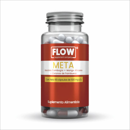 Meta - Cambogia Garcinia + Mango Africano + Cetonas de Frambuesa / 90 cápsulas de 500 mg. c/u