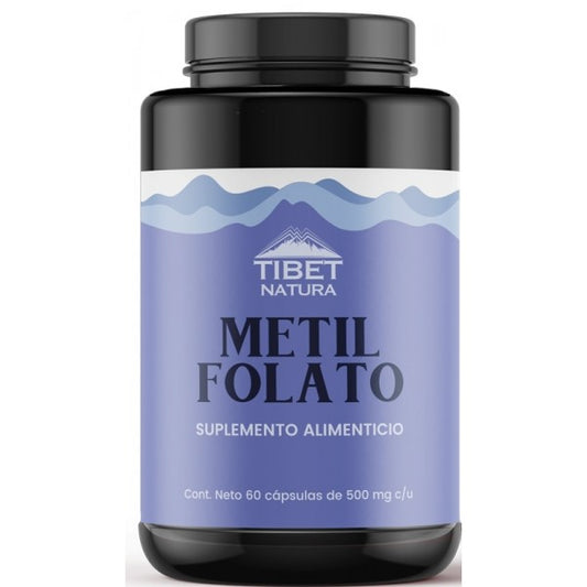Metil folato - Levadura + Brocolí + Estearato de Magnesio con 60 Cáps de 500 mg c/u