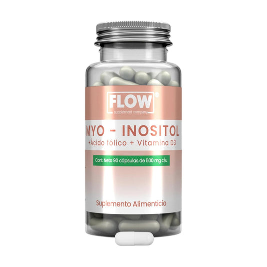 Myo Inositol + Ácido Fólico + Vitamina D3 / 90 cápsulas de 500 mg.