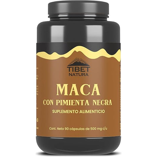 Maca Amarilla + Pimienta Negra Tibet Natura - 90 cápsulas con 500 mg c/u