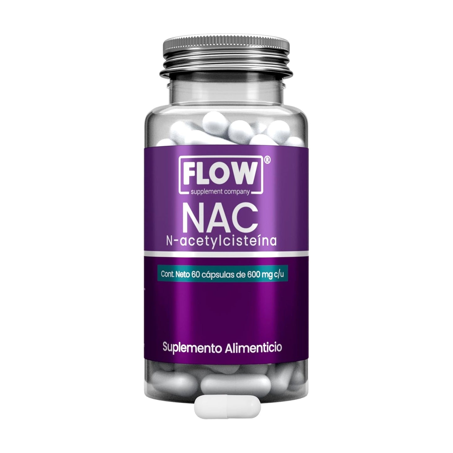 NAC (N-Acetylcisteína) / 60 cápsulas de 600 mg c/u