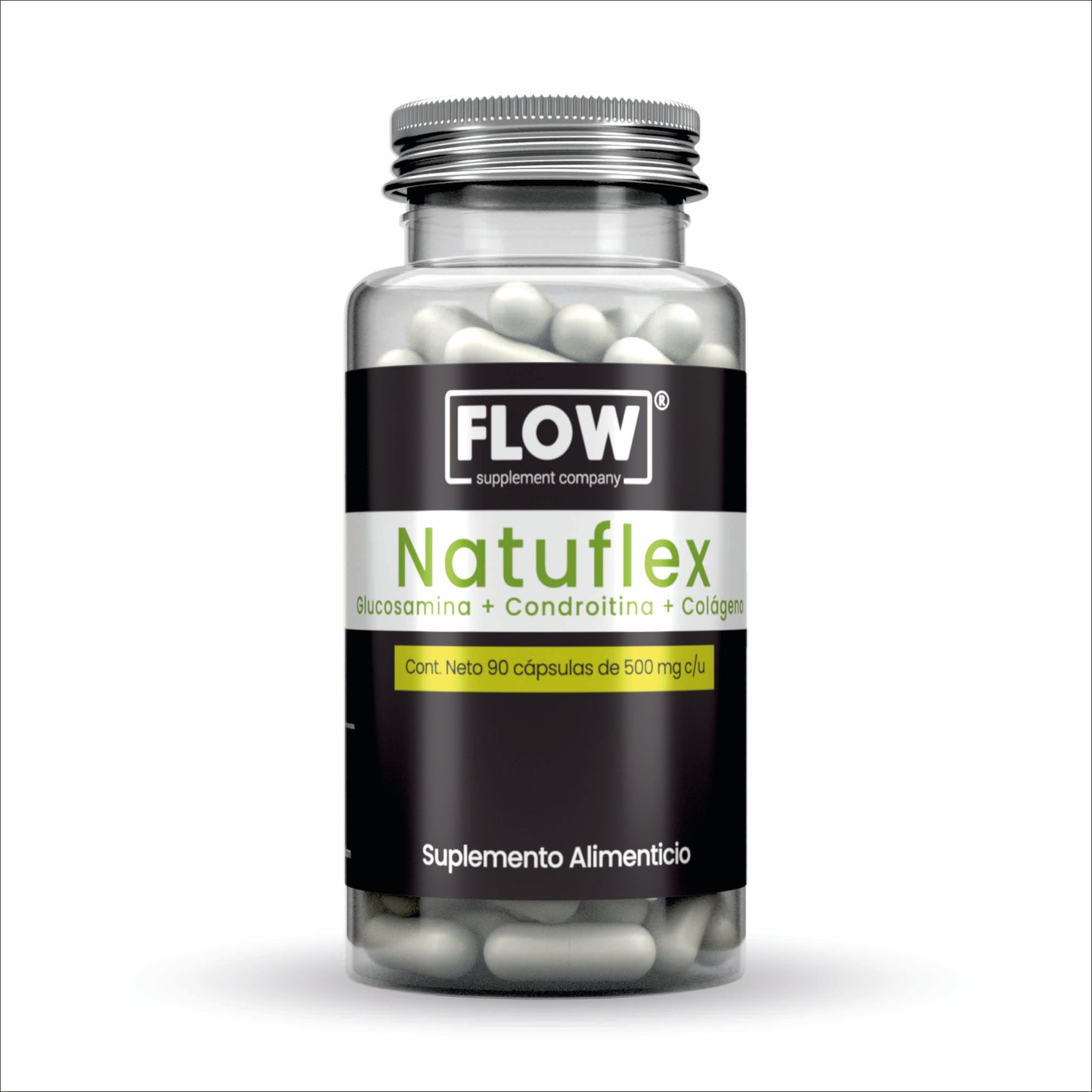 Natuflex - Glucosamina + Condroitina + Colageno / 90 cápsulas de 500 mg.