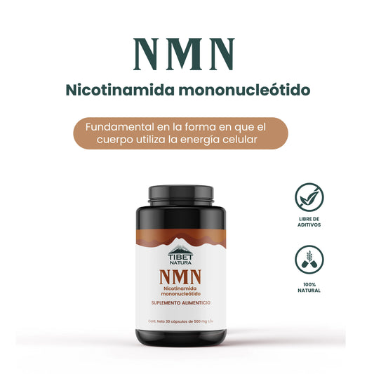 NMN Nicotinamida Mononucleótido 30 cápsulas de 500 mg c/u - TÍbet Natura