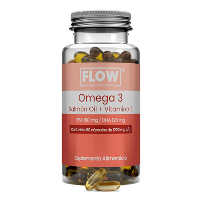 Omega 3 + Aceite de Salmon + Vitamina E / 60 Capsulas de 1200 mg