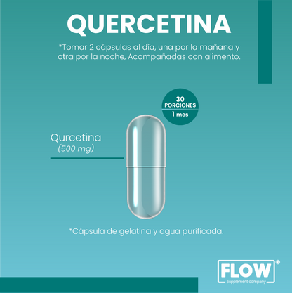 Quercetina / 60 cápsulas de 500 mg.