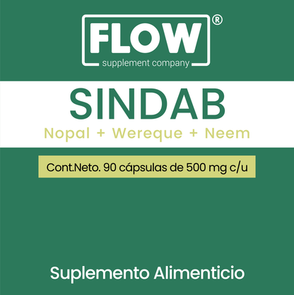 Sindab - Nopal + Wereque+ Neen  / 90 cápsulas de 500 mg.