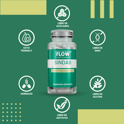 Sindab - Nopal + Wereque+ Neen  / 90 cápsulas de 500 mg.