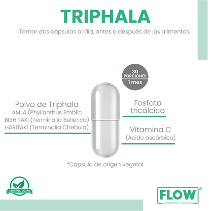 Triphala / 60 cápsulas (veganas) de 500 mg.