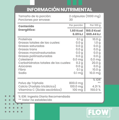 Triphala / 60 cápsulas (veganas) de 500 mg.