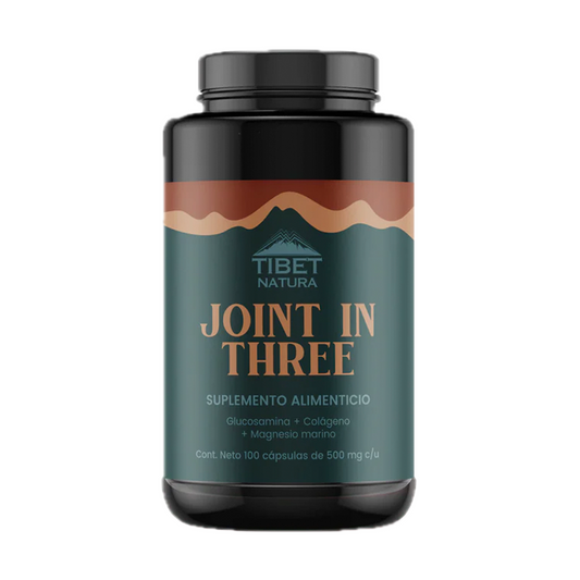 Joint In Three - Glucosamina, Colágeno Hidrolizado Puro y Magnesio - 100 cápsulas 500 mg c/u