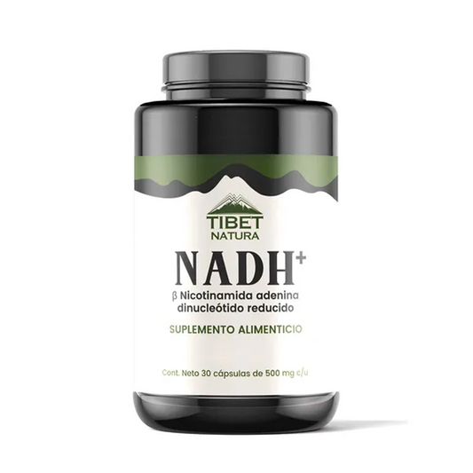 NADH + Nicotinamida Adenina Dinucleótido Reducido - Con Citrato de Magnesio y Colágeno Hidrolizado - 30 cápsulas de 500 mg c/u